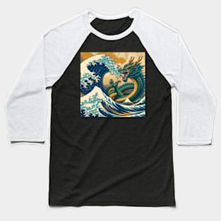 Shenron is summoned by Katsushika Hokusai Baseball T-Shirt